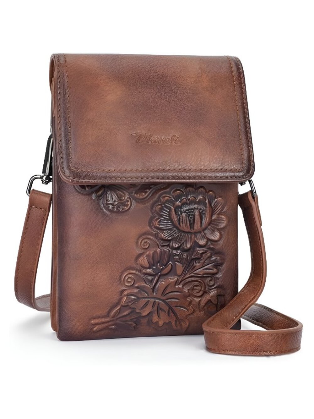 Small Crossbody Bags for Women Trendy Vegan Leather Cell Phone Bag Embossed